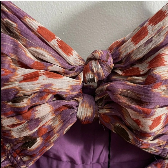 Zara printed dress with draping - Picture 3 of 4